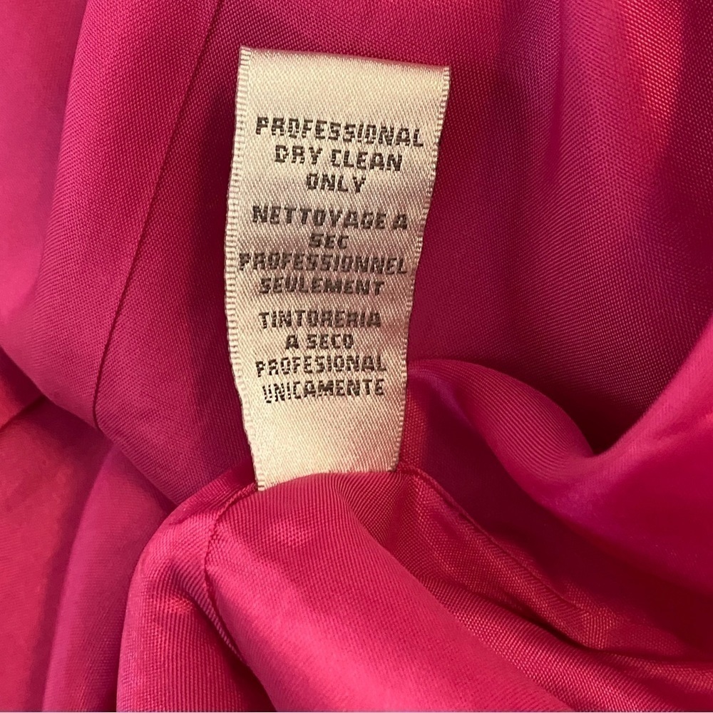 Badgley Mischka Barbie Pink Off-Shoulder Dress Size 6 - Picture 7 of 8